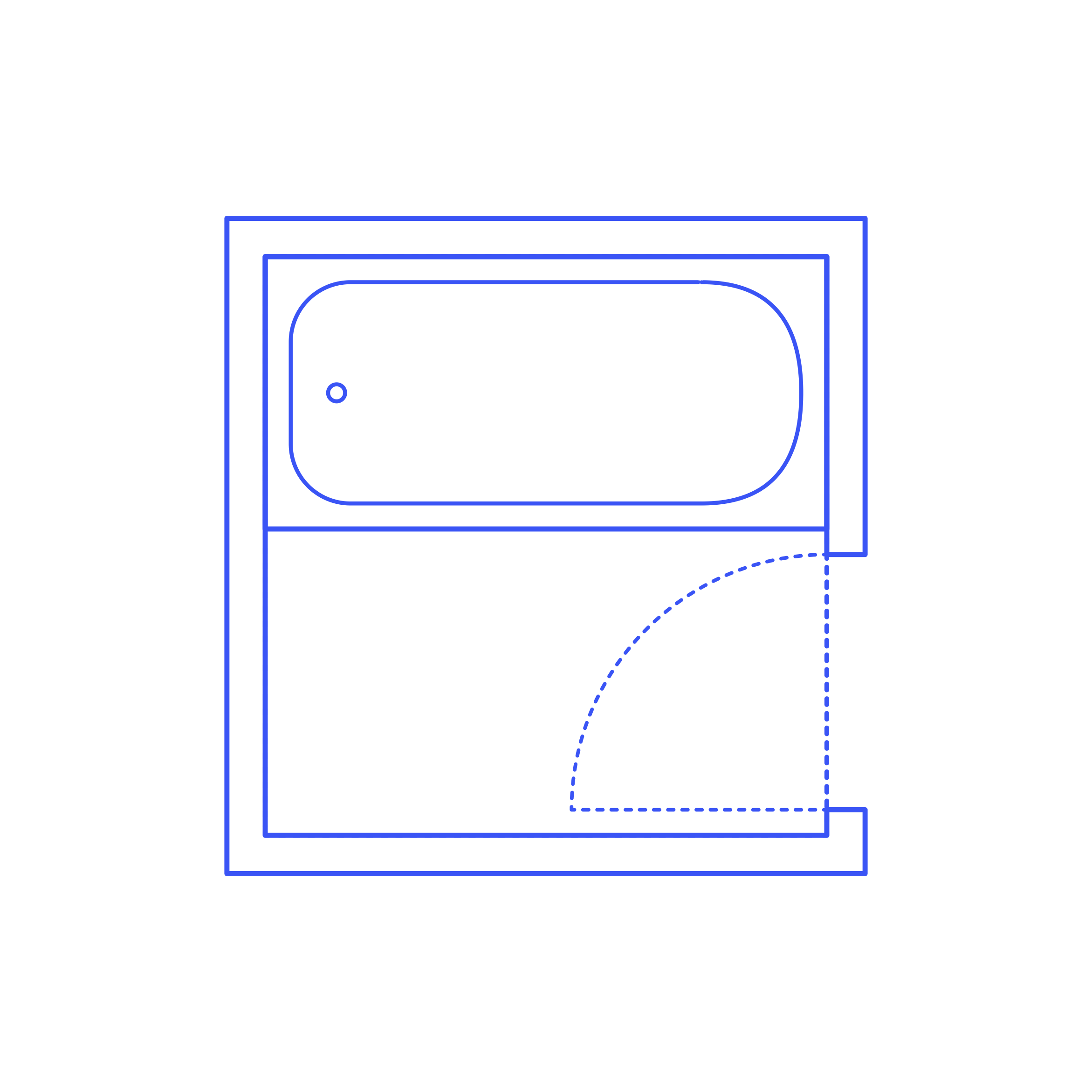 Layouts Bathrooms Quarter Bathtub Icon Svg Vector Free Vectors
